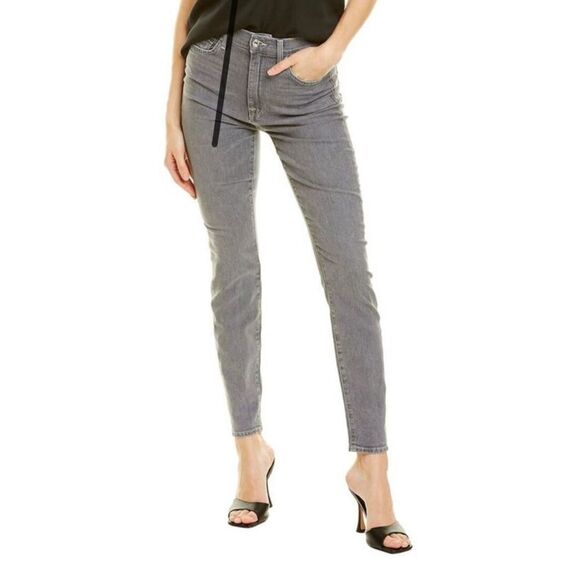 7 For All Mankind Women's High Waist Skinny Jeans Gray Walker Size‎ 25 NWT - Picture 1 of 13